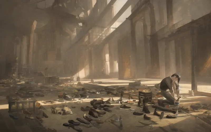 Cut a piece of foot off to fit the shoe