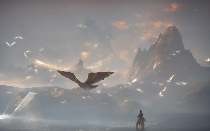 A bird afraid of the bow