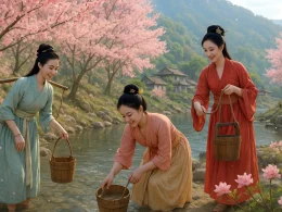 zhu zhi ci · shan shang ceng ceng tao li hua